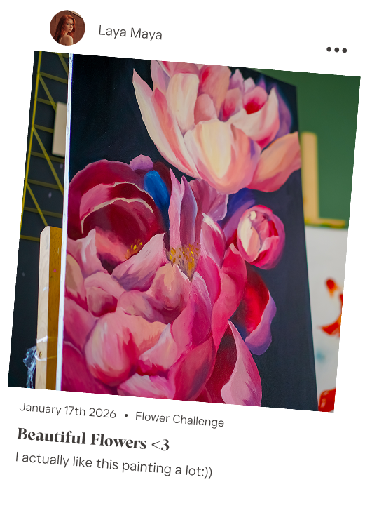 A member's artwork, Beautiful Flowers